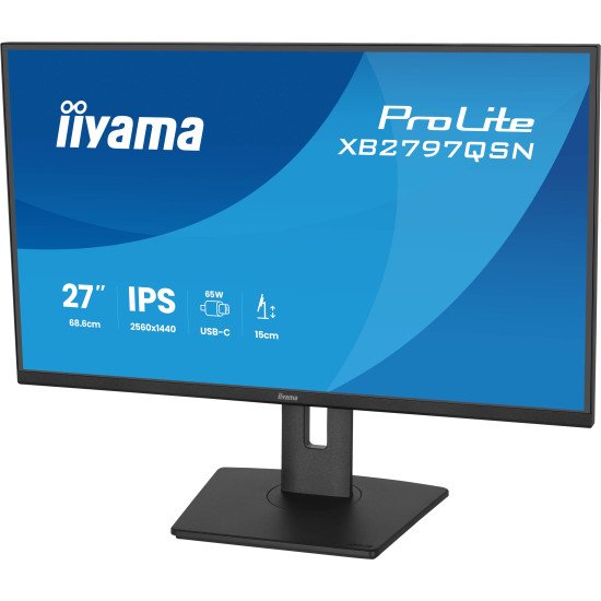 iiyama ProLite XB2797QSN-B1 écran PC 68,6 cm (27") 2560 x 1440 pixels Quad HD LCD Noir