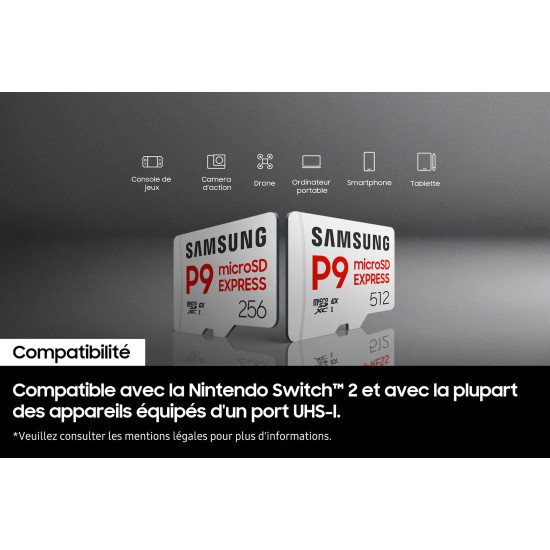 Samsung Carte microSD P9 Express 512 Go