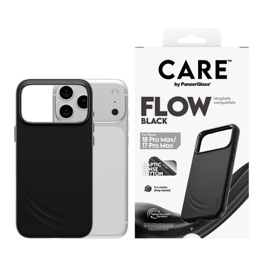PanzerGlass CARE™ by ® Flow Case Black w. MagSafe iPhone 2026 Pro Max | 17 Pro Max coque de protection pour téléphones portables Housse Transparent