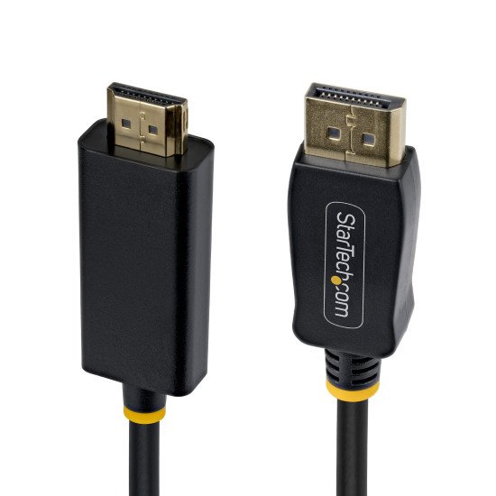 StarTech.com Câble Adaptateur DisplayPort vers HDMI de 1m avec Connecteurs à Verrouillage, 4K 60Hz, HDR, Convertisseur Vidéo DP vers HDMI Unidirectionnel, DP Desktop vers Moniteur HDMI