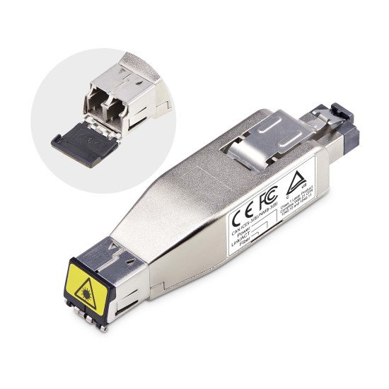 StarTech.com Convertisseur de Média Ethernet Gigabit Fibre vers RJ45, Optique Monomode 10km/Multimode 800m, Alimentation PoE, Design Compact, Boîtier Métallique, Micro Mini, TAA StarTech.com Convertisseur de Média Ethernet Gigabit Fibre vers RJ45, Optique Monomode 10km/Multimode 800m, Alimentation PoE, Design Compact, Boîtier Métallique, Micro Mini, TAA
