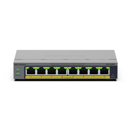 NETGEAR GS108EP Géré L2/L3 Gigabit Ethernet (10/100/1000) Gris