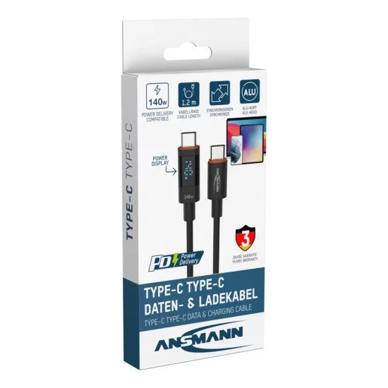 Ansmann 1700-0176 câble USB USB 2.0 1,2 m USB C Anthracite Ansmann 1700-0176 câble USB USB 2.0 1,2 m USB C Anthracite