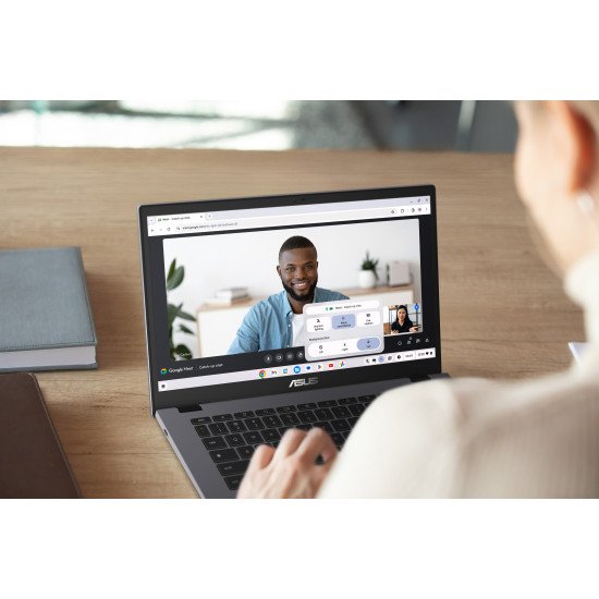 ASUS Chromebook Plus CX34 CB3402CVA-MW1326 Intel Core 3 100U 35,6 cm (14") Écran tactile Full HD 8 Go LPDDR5x-SDRAM 128 Go UFS Wi-Fi 6E (802.11ax) ChromeOS Gris AZERTY Belge