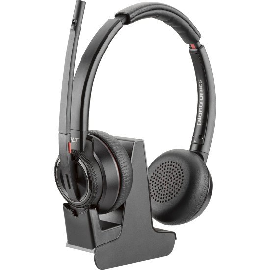 POLY Savi 8220 Casque Sans fil Arceau Bureau/Centre d'appels Bluetooth Socle de chargement Noir