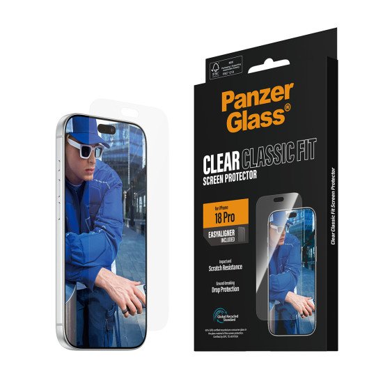 PanzerGlass ® Screen Protector iPhone 2026 Pro | Classic fit w. EasyAligner Protection d'écran transparent 1 pièce(s)