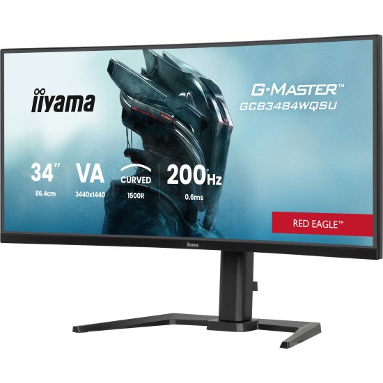 iiyama G-MASTER GCB3484WQSU-B2 34IN PRO-GAMING 0.4MS VA LCD 3440X144 écran PC 86,4 cm (34") 3440 x 1440 pixels UltraWide Quad HD Noir