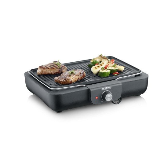 Severin PG 8556 barbecue et grill Dessus de table Electrique Noir, Acier inoxydable 2300 W