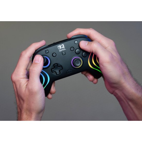 Turtle Beach Afterglow Wave Noir Manette de gaming RGB sans fil Sous licence officielle pour Nintendo Switch 2