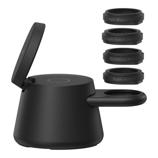 Belkin WIZ052kqBK Smartphone, Casque, Smartwatch Noir USB Recharge sans fil Charge rapide Intérieure
