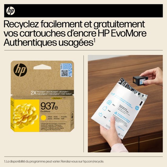 HP 937e Cartouche d'encre authentique Jaune EvoMore HP 937e Cartouche d'encre authentique Jaune EvoMore