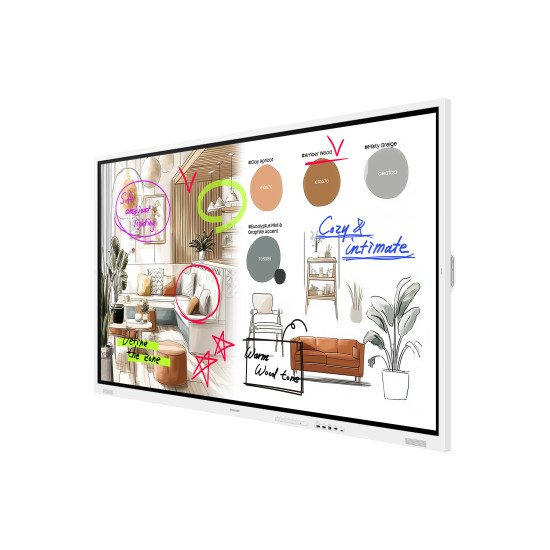 Samsung WM75FX Écran plat de signalisation numérique 190,5 cm (75") LED Wifi 450 cd/m² 4K Ultra HD Gris, Blanc Écran tactile Tizen 12/7