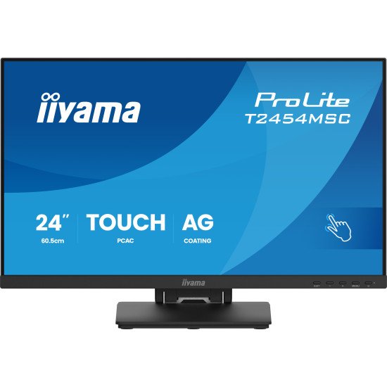 iiyama ProLite T2454MSC-B3AG écran PC 60,5 cm (23.8") 1920 x 1080 pixels Full HD LED Écran tactile Multi-utilisateur Noir iiyama ProLite T2454MSC-B3AG écran PC 60,5 cm (23.8") 1920 x 1080 pixels Full HD LED Écran tactile Multi-utilisateur Noir