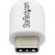 StarTech.com Lot de 2 Câbles de Recharge USB-C de 1m Blanc, Câble USB C, Cordon d'Alimentation pour PC Portable USB 2.0 Type-C, Alimentation 60 W 3 A, Gaine TPE, Câble de Transfert de Données USB-C, M/M