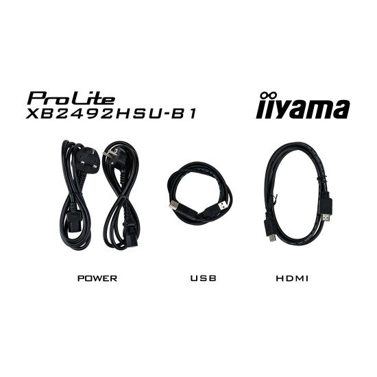 iiyama ProLite XB2492HSU-B1 écran PC 61 cm (24") 1920 x 1080 pixels Full HD LED Noir iiyama ProLite XB2492HSU-B1 écran PC 61 cm (24") 1920 x 1080 pixels Full HD LED Noir