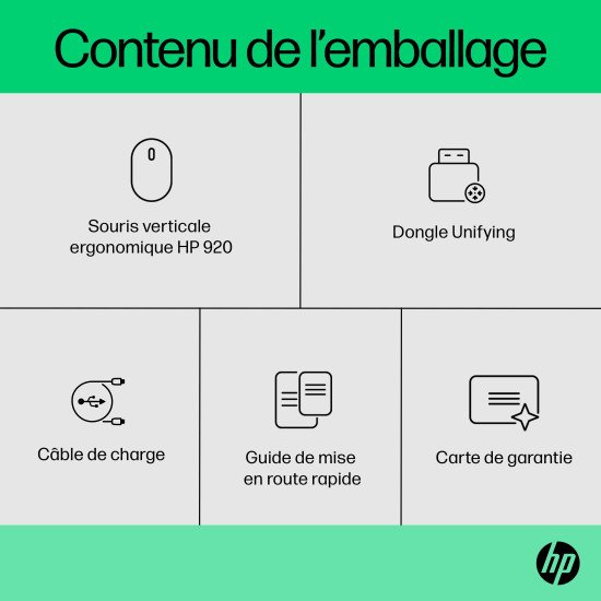 HP Souris sans fil ergonomique 920