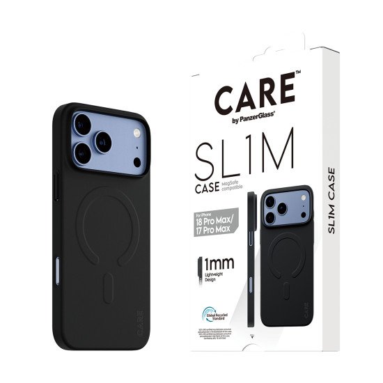 PanzerGlass CARE™ by ® SL1M Case Black w. MagSafe iPhone 2026 Pro Max | 17 Pro Max coque de protection pour téléphones portables Housse Transparent