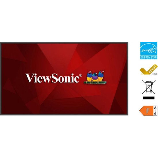 Viewsonic CDE86G3-1C Écran d'affichage dynamique Écran plat de signalisation numérique 2,18 m (86") LCD 500 cd/m² 4K Ultra HD Noir 24/7