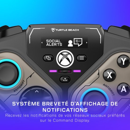 Turtle Beach Stealth Pivot – Manette intelligente sans fil - PC Windows, Xbox Series X|S, Xbox One, appareils Android – Modules pivotants, écran tableau de bord, sticks à effet Hall, boutons reprogrammables, Bluetooth Turtle Beach Stealth Pivot – Manette intelligente sans fil - PC Windows, Xbox Series X|S, Xbox One, appareils Android – Modules pivotants, écran tableau de bord, sticks à effet Hall, boutons reprogrammables, Bluetooth