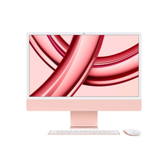 Apple iMac Apple M 59,7 cm (23.5") 4480 x 2520 pixels 8 Go 256 Go SSD PC All-in-One macOS Sonoma Wi-Fi 6E (802.11ax) Rose