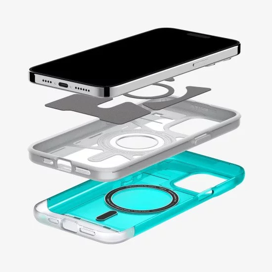 Spigen iPhone 15 Pro Classic C1 Magfit Bondi Blue coque de protection pour téléphones portables Spigen iPhone 15 Pro Classic C1 Magfit Bondi Blue coque de protection pour téléphones portables