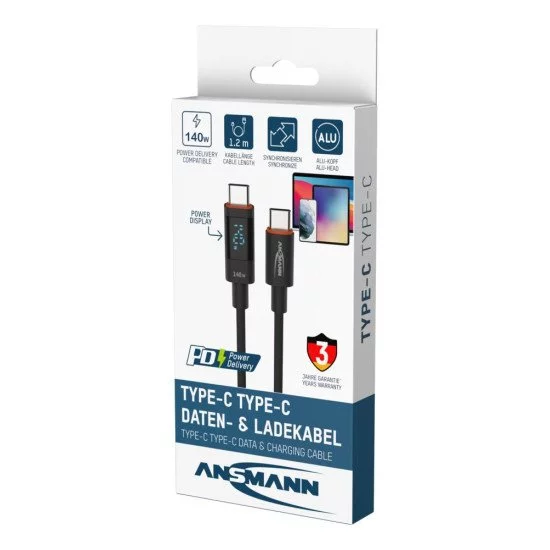 Ansmann 1700-0176 câble USB USB 2.0 1,2 m USB C Anthracite Ansmann 1700-0176 câble USB USB 2.0 1,2 m USB C Anthracite