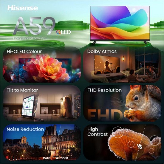 Hisense 32A59S 81,3 cm (32") Full HD Smart TV Wifi Noir