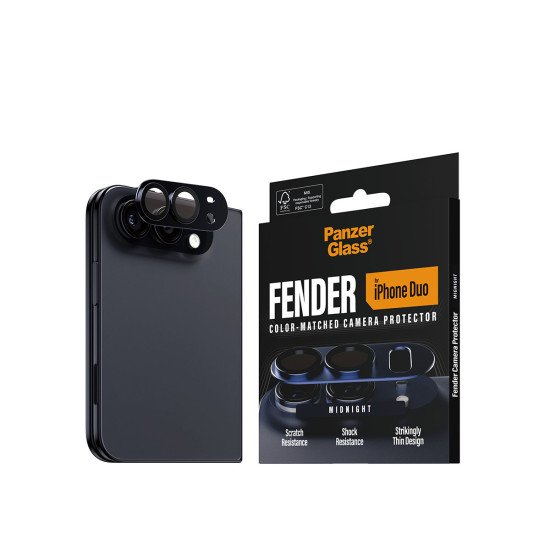 PanzerGlass ® Fender Camera Lens Protector Midnight iPhone Duo Protection d'écran transparent Apple 1 pièce(s)