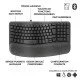 Logitech Wave Keys clavier ergonomique sans fil avec repose-poignets rembourré Logitech Wave Keys clavier ergonomique sans fil avec repose-poignets rembourré
