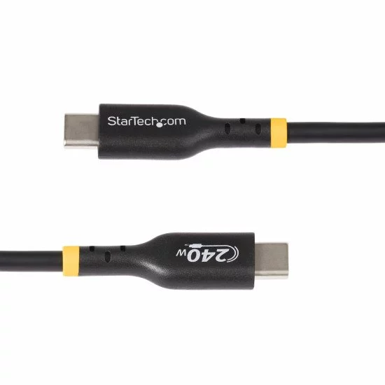 StarTech.com Câble de Recharge USB-C de 2m, Cordon USB-C Certifié USB-IF, 240W PD EPR, Câble Chargeur USB 2.0 Type-C pour Ordinateur Portable, Câble de Transfert de Données USB-C, Gaine TPE, M/M StarTech.com Câble de Recharge USB-C de 2m, Cordon USB-C Certifié USB-IF, 240W PD EPR, Câble Chargeur USB 2.0 Type-C pour Ordinateur Portable, Câble de Transfert de Données USB-C, Gaine TPE, M/M