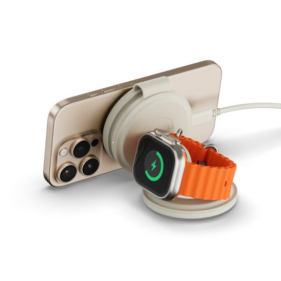 Satechi OntheGo 3-in-1 Casque, Smartphone, Smartwatch Blanc USB Recharge sans fil Charge rapide Intérieure