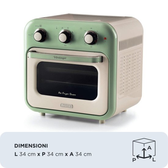 Ariete 4632/04 Unique 16 L Pose libre 1400 W Friteuse d'air chaud Vert