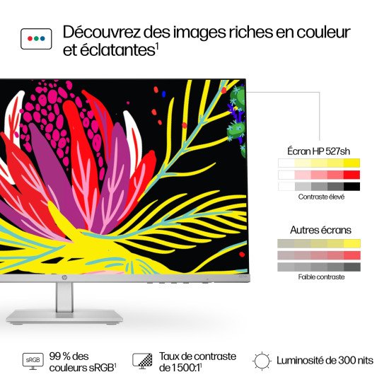 HP Series 5 Écran Full HD réglable en hauteur 27 pouces Série 5 - 527sh