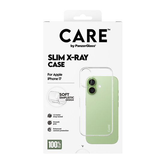 PanzerGlass CARE by ® Fashionable Case Transparent X-Ray Soft Basic iPhone 17 coque de protection pour téléphones portables Housse PanzerGlass CARE by ® Fashionable Case Transparent X-Ray Soft Basic iPhone 17 coque de protection pour téléphones portables Housse