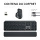 Logitech MX Keys S Combo clavier Souris incluse RF sans fil + Bluetooth AZERTY Belge Graphite