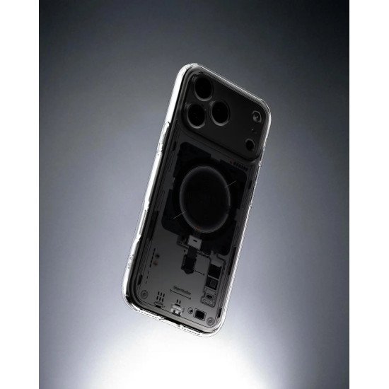 Spigen Ultra Hybrid (MagFit) Neo One coque de protection pour téléphones portables 16 cm (6.3") Housse Noir, Transparent