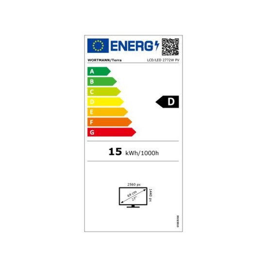 TERRA 3030268 écran PC 68,6 cm (27") 2560 x 1440 pixels Wide Quad HD LED Noir