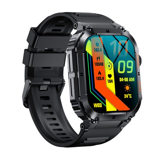 Denver SWC-191B smartwatche et montre de sport 4,98 cm (1.96") IPS Numérique 320 x 386 pixels Écran tactile Noir