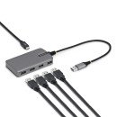 StarTech.com 5G4AC-USB-A-HUB hub & concentrateur USB 3.2 Gen 1 (3.1 Gen 1) Type-A 5000 Mbit/s Gris