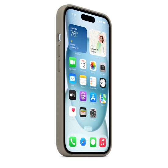 Apple Coque en silicone avec MagSafe pour iPhone 15 - Argile Apple Coque en silicone avec MagSafe pour iPhone 15 - Argile
