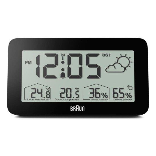 Braun BC13BP-DCF réveille-matin Réveil numérique Noir