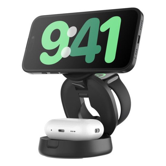 Belkin WIZ034KQBK chargeur d'appareils mobiles Casque, Smartphone, Smartwatch Noir USB Recharge sans fil Charge rapide Intérieure