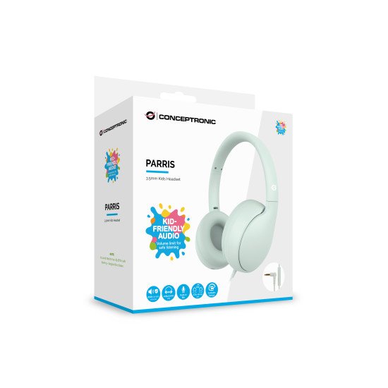 Conceptronic PARRIS04GT casque Avec fil Arceau Appels/Musique Vert clair
