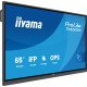 iiyama TN6505A-B1AG Écran d'affichage dynamique Écran plat interactif 163,8 cm (64.5") 500 cd/m² 4K Ultra HD Noir Écran tactile