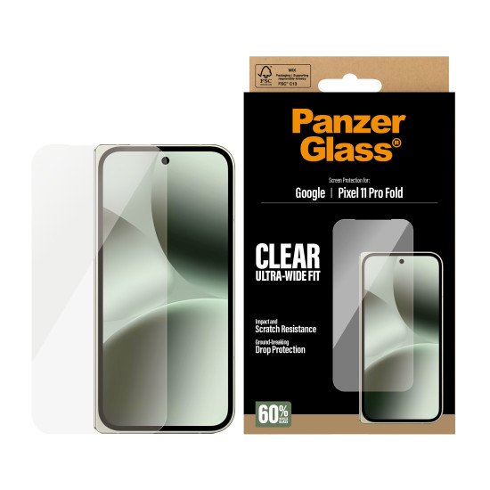 PanzerGlass ® Screen Protector Google Pixel 11 Pro Fold (sub-screen) Protection d'écran transparent 1 pièce(s)