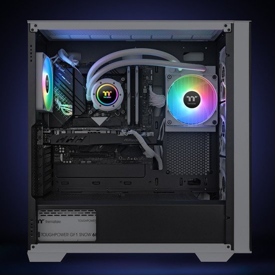 Thermaltake TH120 V2 ARGB Processeur Kit de refroidissement du liquide 12 cm Blanc 1 pièce(s) Thermaltake TH120 V2 ARGB Processeur Kit de refroidissement du liquide 12 cm Blanc 1 pièce(s)