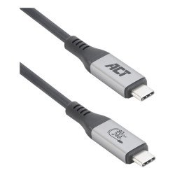 ACT Câble USB4 80 Gbps Thunderbolt 5 240 W USB Type-C, certifié USB-IF, 1,5 mètre