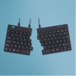 R-Go Tools Split R-Go Break Clavier Ergonomique, AZERTY (FR), noir, filaire