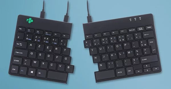 R-Go Tools Split R-Go Break Clavier Ergonomique, AZERTY (FR), noir ...