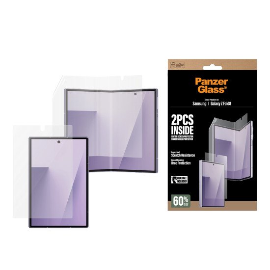PanzerGlass ® Sub Screen Protector & Main Film Screen Protector Samsung Galaxy Z Fold8 | Classic Fit Protection d'écran transparent 1 pièce(s)